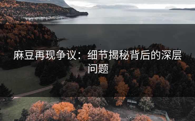 麻豆再现争议：细节揭秘背后的深层问题